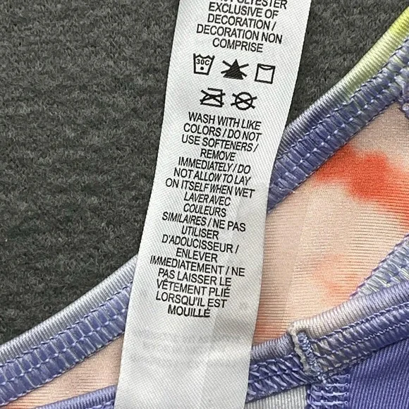 Nike women Dri-FIT sports bra‎ tie dye multicolor medium racerback CZ7716-854 - Picture 9 of 10